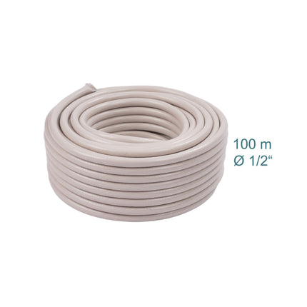 Wetterfester beiger Gartenschlauch, UV-beständig, 1/2 Zoll