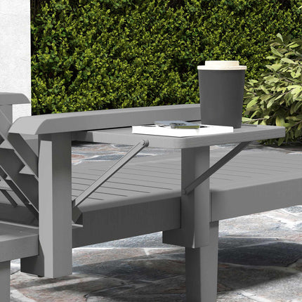 Ensemble de chaises longues de jardin résistantes aux intempéries avec dossier réglable