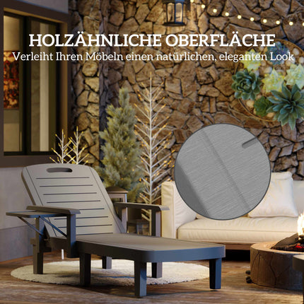 Ensemble de chaises longues de jardin résistantes aux intempéries avec dossier réglable