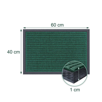 Tapis de porte en polypropylène résistant aux intempéries, 60 x 40 cm