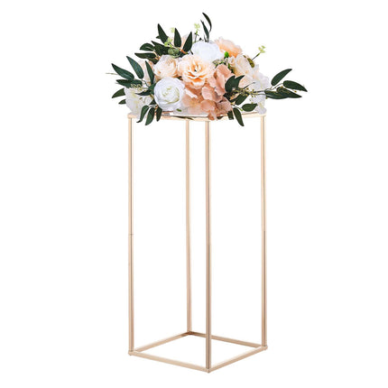 Wedding Flower Stand Set, 10 Pack 23.6 In Gold Columns