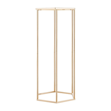 Wedding Flower Stand Set, 10 Pack 23.6 In Hexagon, Gold