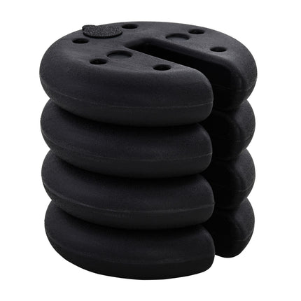 Partyzeltgewicht – Befüllbar bis zu 5 kg, schwarzes HDPE, Ø25x6 cm