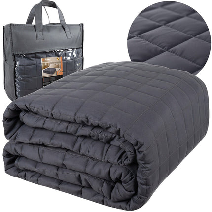 Couverture lestée 200x220cm, 10kg, grise, double face