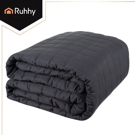 Couverture lestée 200x220cm, 10kg, grise, double face