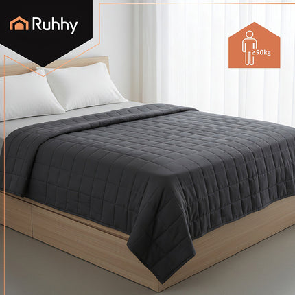 Couverture lestée 200x220cm, 10kg, grise, double face