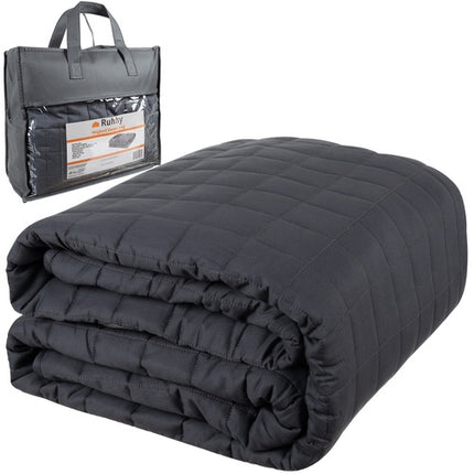 Couverture lestée 6 kg, 150 x 200 cm, grise double face