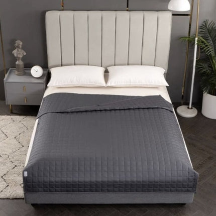 Couverture lestée 6 kg, 150 x 200 cm, grise double face