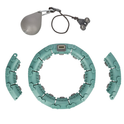 Gewichteter grüner Hula-Hoop mit verstellbarer Taille & Zähler