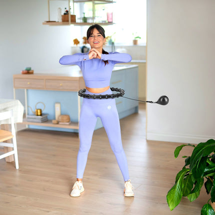 Gewichteter Hula-Hoop-Reifen, Schwarz – Fitness-Trainingsgerät