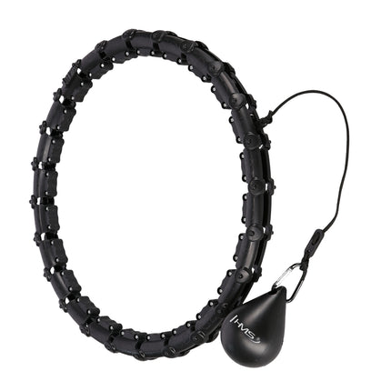 Gewichteter Hula-Hoop-Reifen, Schwarz – Fitness-Trainingsgerät