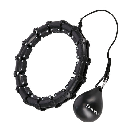 Gewichteter Hula-Hoop-Reifen, Schwarz – Fitness-Trainingsgerät