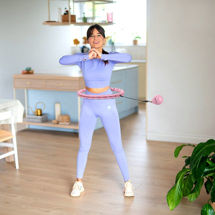 Cerceau lesté, rose clair, exercice de fitness