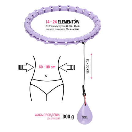 Cerceau lesté violet - Outil d'exercice de fitness