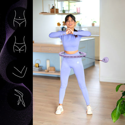 Cerceau lesté violet - Outil d'exercice de fitness