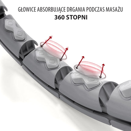 Gewichteter Hula Hoop mit Zähler & Taillenstütze, Schwarz