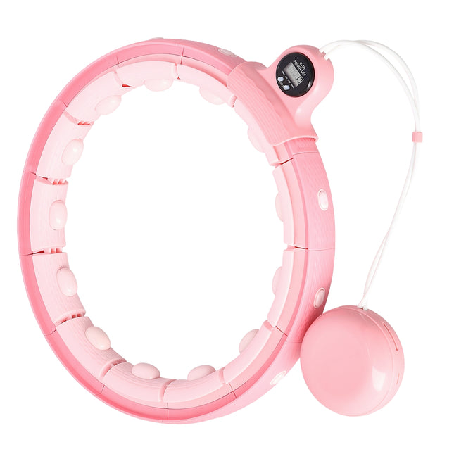 Gewichteter pinker Hula-Hoop mit Zähler