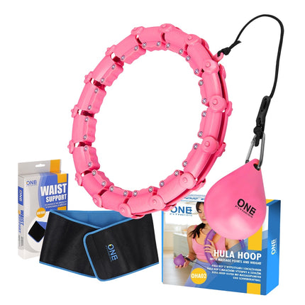 Gewichteter Pinker Hula-Hoop mit Taillenstütze
