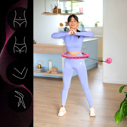 Gewichteter Pinker Hula-Hoop mit Taillenstütze