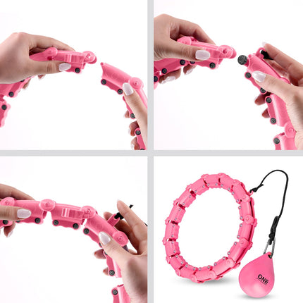 Gewichteter Pinker Hula-Hoop mit Taillenstütze