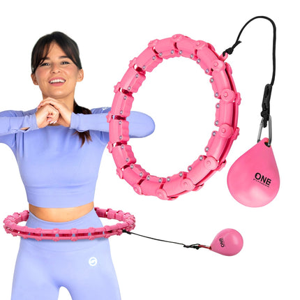 Gewichteter Pinker Hula-Hoop mit Taillenstütze