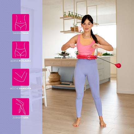 Gewichteter roter Hula-Hoop-Reifen für Fitness