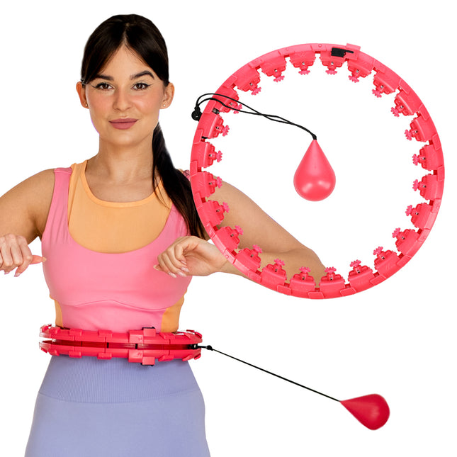 Cerceau Hula Hoop rouge lesté pour le fitness