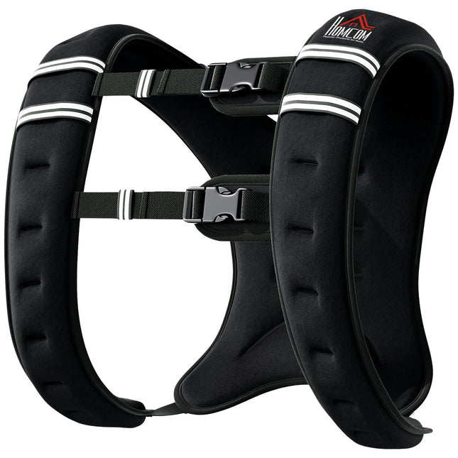 Gewichtsweste 10 kg verstellbar Krafttraining, schwarz