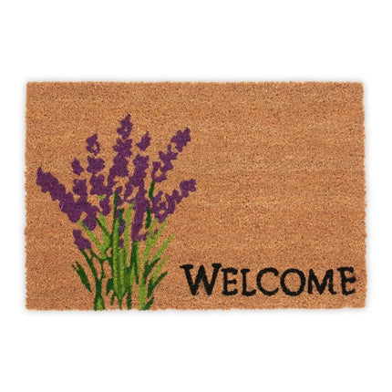 Paillasson Welcome &amp; Lavender en noix de coco