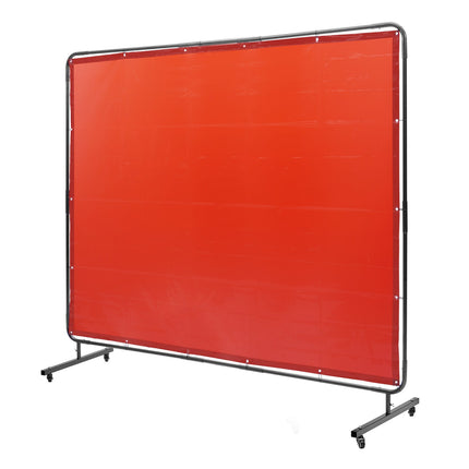 Welding Screen With Rolling Frame, 6 x 8 ft Vinyl