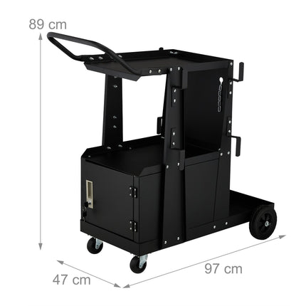 Chariot de soudage avec armoire