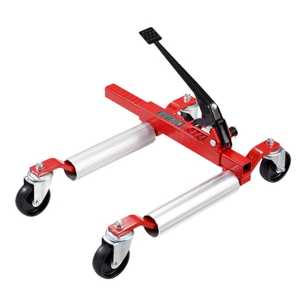 Wheel Dolly 1500 lb, Ratchet Lift, 360-Degree Casters