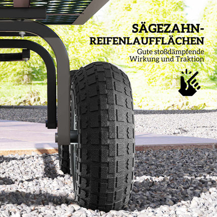 Schubkarrenrad 4er Set, Vollgummi, 80kg, Ø255mm