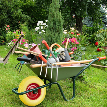 Schubkarrenrad aus Vollgummi mit Achse