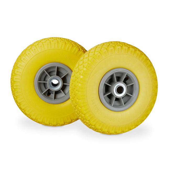 Roues de brouette en caoutchouc PU, 2 pièces.