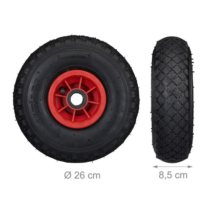 Roues de brouette en caoutchouc PU, 2 pièces.