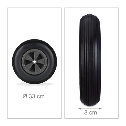 Roue pour brouette 3.50-6 en noir