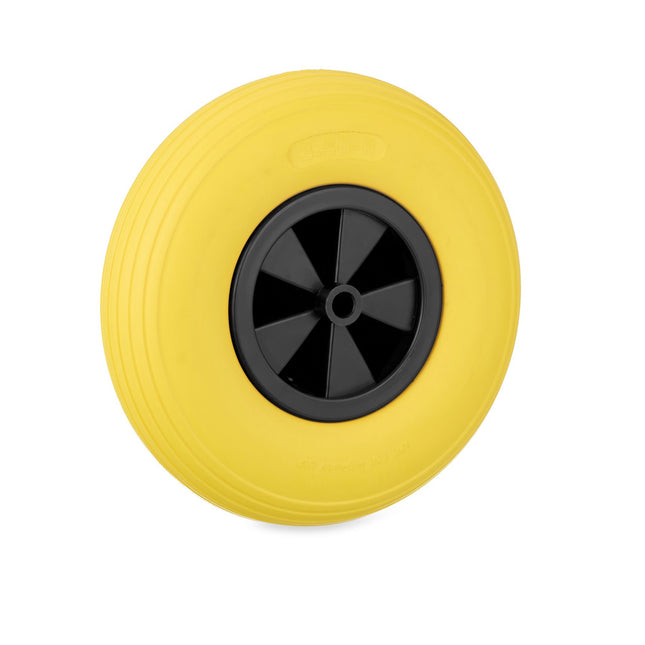 Roue pour brouette 3.50-6 en jaune/noir