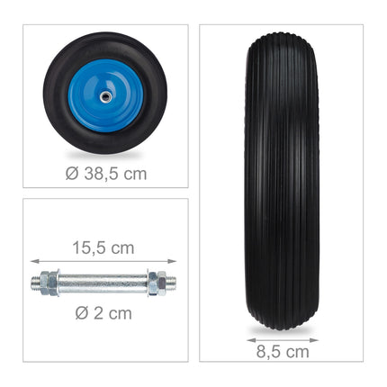 Roue pour brouette 4.80 4.00-8 + essieu