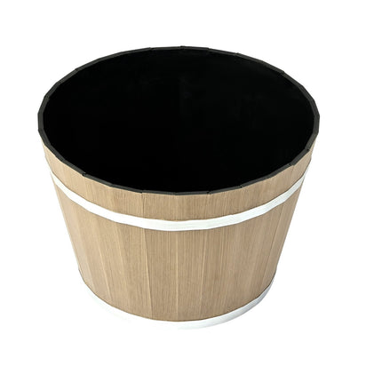 Whiskey Barrel Planters, 4 Pack 300mm Plastic With Drainage
