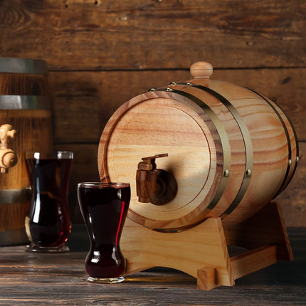 Tonneau à whisky avec robinet, capacité de 2,2 L