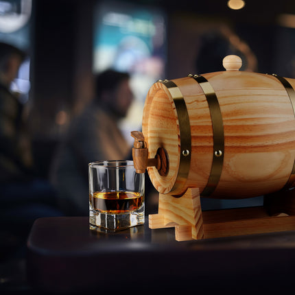 Tonneau à whisky avec robinet, capacité de 2,2 L