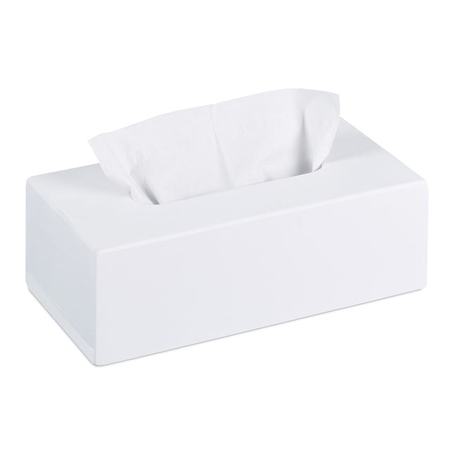 Boîte à mouchoirs en bambou blanc