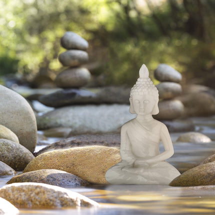 Statue de Bouddha blanc 17 cm