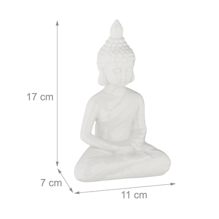 Statue de Bouddha blanc 17 cm