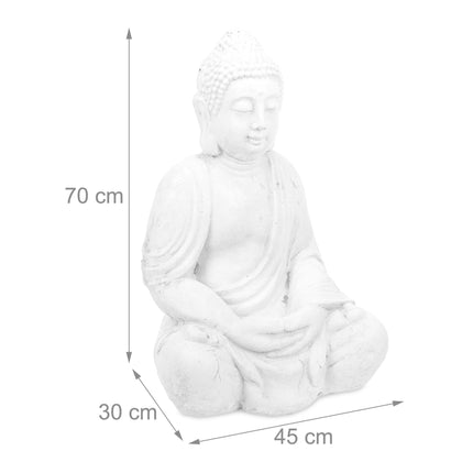 Statue de Bouddha blanc 70 cm