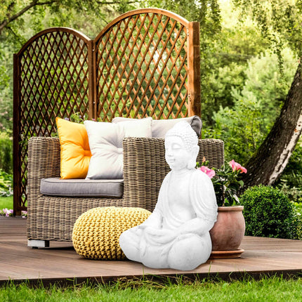 Statue de Bouddha blanc 70 cm
