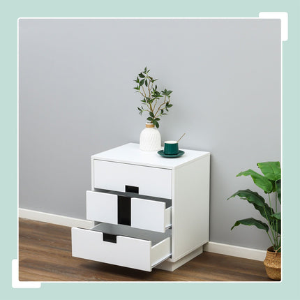 Commode blanche à 4 tiroirs spacieux