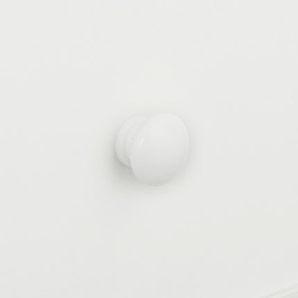 Table de chevet étroite blanche avec 2 tiroirs