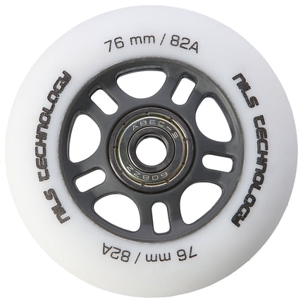Ensemble de roues blanches en PU 76x24 82A et roulements ABEC-9